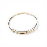 Bracelets Gold Plated Single Halo Beaded Edge