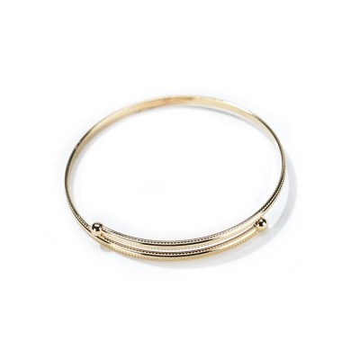 Bracelets Gold Plated Single Halo Beaded Edge - 714611142218 - 35-5153