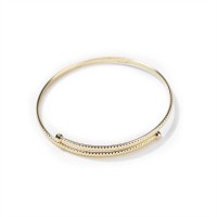 Bracelets Gold Plated Single Halo Etched