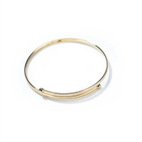 Bracelets Gold Plated Single Halo Smooth