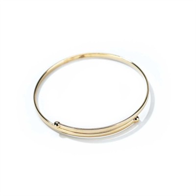 Bracelets Gold Plated Single Halo Smooth - 714611142201 - 35-5152