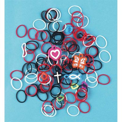 Bracelets Loop Silicone Red/White/Black Pack of 20 - 603799528474 - NLB-3