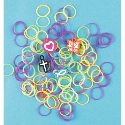 Bracelets Loop Slicone Purple/Green/Orange Pack of 20 - 603799528481 - NLB-4