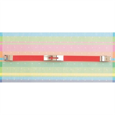 Bracelets Red Silicone/Cross 7.5 Inch Pack of 2 - 714611174288 - 32-5817
