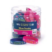Bracelets Silicone I'm A King's Kid Pack of 24