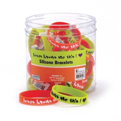 Bracelets Silicone Jesus Knows Me This Pack of 24 - 603799575478 - N-1015B