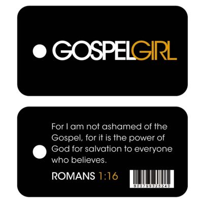 Brag Tag Plastic Gospel Girl Pack of 12 - 603799325240 - BT-38