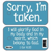 12pk -Brag Tag Sorry, I'm Taken Pack of 12
