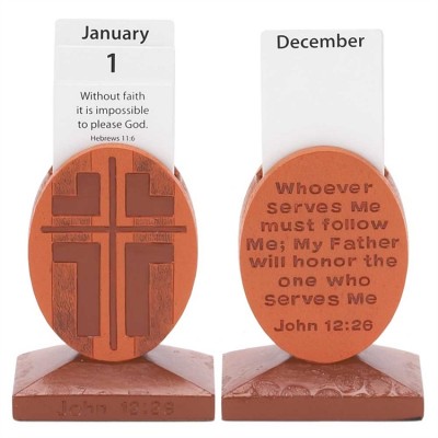 Calendar Holder Resin Servant Of God John 12:26 Pack of 2 - 603799419987 - CALR-7