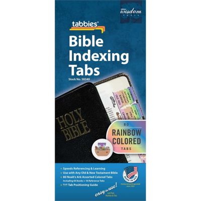 Children s Rainbow Old/New Testament Bible Tabs Pack of 10 -  - BA-58349