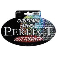 Christians Aren't Perfect Just Forgiven Sticker (pack Of 6)