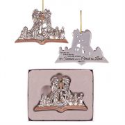 Christmas Ornament 3.5x2in. Resin For Unto You Luke 2:11 (Pack of 3)