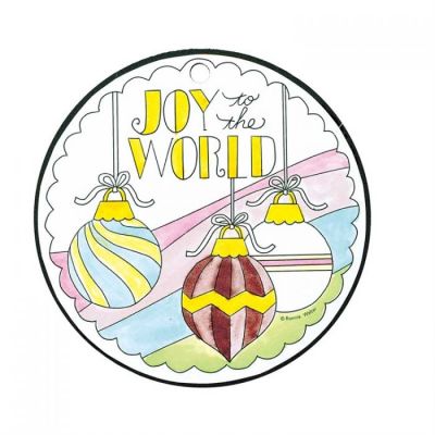 Christmas Ornament Joy to the World Colorful Blessing (Pack of 4) - 603799249072 - CHOC-202