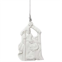 6pk -Christmas Ornament Porcelain Holy Family 3.5 Inch Pack of 6