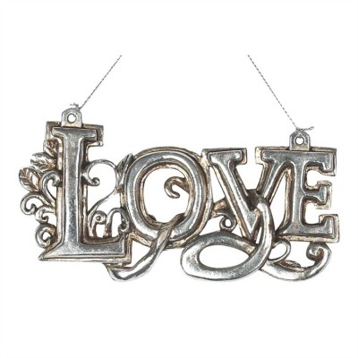 Christmas Ornament Resin 2.375" Love (Pack of 6) - 603799590693 - CHO-3301