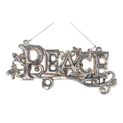 Christmas Ornament Resin 2.5" Peace (Pack of 6) - 603799590709 - CHO-3302