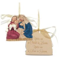 Christmas Ornament Resin 3 Inch Holy Family Pack of 6