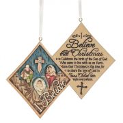 Christmas Ornament Resin 4" Ibelieve (Pack of 3)