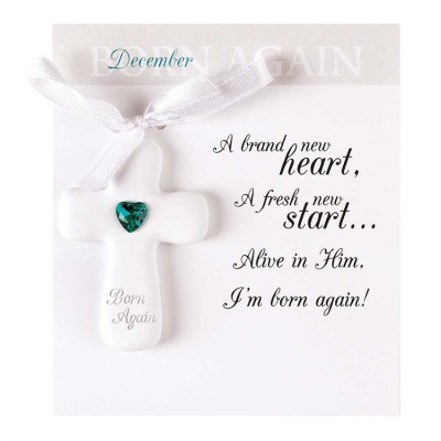 Christmas Ornament Resin Cross December Birthstone (Pack of 2) - 603799592079 - ORNR-711 Christmas Ornament Resin Cross December Birthstone (Pack of 2) - 603799592079 - ORNR-711
