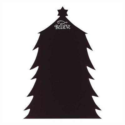 Christmas Tree Chalkboard Wall Plaque Believe - 603799007658 - CHPLKCB-1420-4