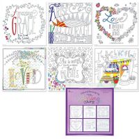 Coloring Sheet 6 Assorted (Pack of 3)