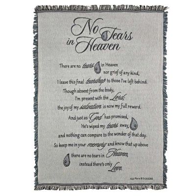 Cotton Throw Blanket 52x68 Inch No Tears In Heaven - 603799554206 - FAB-954