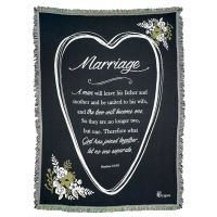Cotton Throw Rug-48x68-Marriage The Two Will Become One