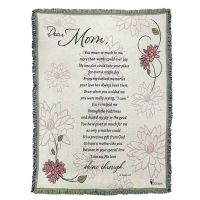 Cotton Throw Rug52x68 inch Dear Mom You Mean so Much to Me
