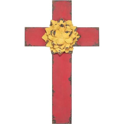 Cross Metal 18 Inch Red w/Goldenrod - 603799495738 - MWC-551
