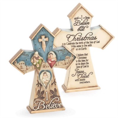Cross Tabletop Resin 5 Inch I Believe Pack of 2 - 603799546133 - CHTCR-807 Cross Tabletop Resin 5 Inch I Believe Pack of 2 - 603799546133 - CHTCR-807
