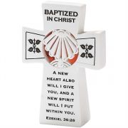 Cross Tabletop Resin Baptized Figurine (Pack of 2)