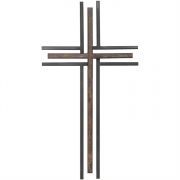Cross Wall Metal 16in Double Cross