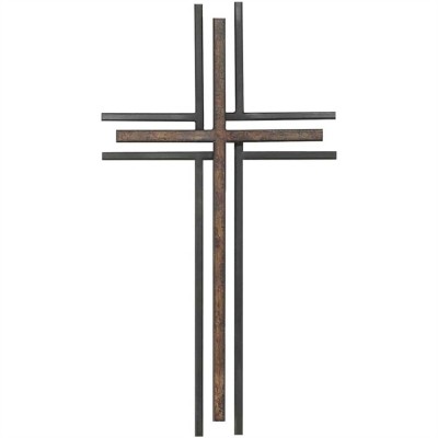 Cross Wall Metal 16in Double Cross - 603799442589 - MWC-51
