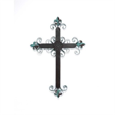Cross Wall Metal 27 Inch Fleur De Lis - 603799415569 - MWC-400 Cross Wall Metal 27 Inch Fleur De Lis - 603799415569 - MWC-400