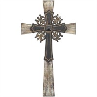2pk -Cross Wall Metal/MDF 15in (Pack of 2)