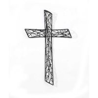 Cross Wall Metal Sculpted 21 Inch Pack of 2