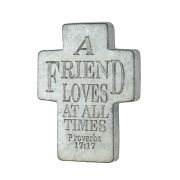 Cross Wall Tin A Friend Loves at all Times Proverbs 17:17 (Pack of 2)