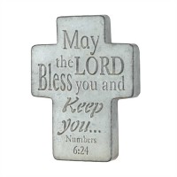 2pk -Cross Wall Tin May The Lord Bless You (Pack of 2)