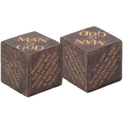 Cube Resin Man of God Psalm 18:32 Pack of 6 - 603799526043 - CUBE-200