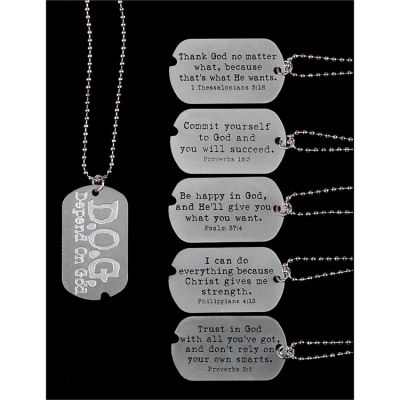 Dog Tag Chain Necklace Pack of 24 - 603799033794 - J-2058
