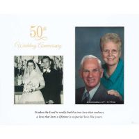 Double Photo Frame 8x10 50th Anniversary (Pack of 3)