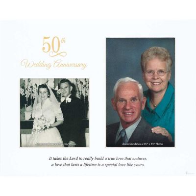 Double Photo Frame 8x10 50th Anniversary (Pack of 3) - 603799583213 - ACFP-483
