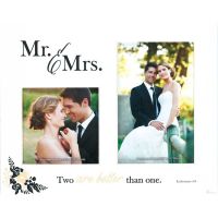 Double Photo Frame 8x10 Mr. & Mrs. (Pack of 3)