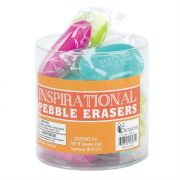 Eraser pebble 3 Colors 3 Phrases (Pack of 12)