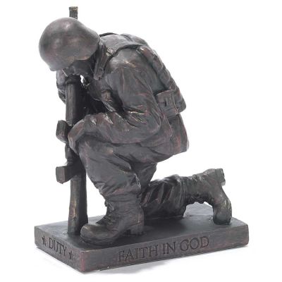 Figure Tabletop Resin 5in Soldier Duty Faith in God Pack of 2 - 603799509299 - FIGRE-60