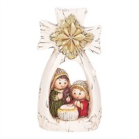 12pk -Figurine 1 Pc Cross W/Holy Family - 3 1/2 inch High (Pack of 12) 12pk -Figurine 1 Pc Cross W/Holy Family - 3 1/2 inch High (Pack of 12)