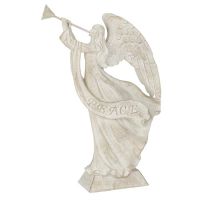 Figurine Resin 11.5" Angel Peace w/Horn