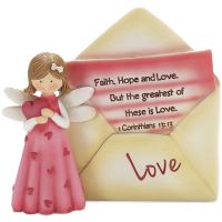 Figurine Resin 4 Inch Angel Love Envelope Pack of 3