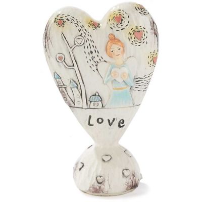 Figurine Resin Angel W/ Heart (Pack of 2) - 603799493338 - FIGR-609