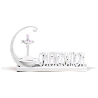 Figurine Resin White Confirmation/cross - 603799379854 - FIG-90